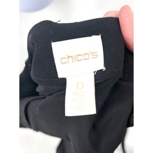 CHICO'S ARTISAN EMBROIDERED BLACK JACKET W/ BEAD SEQUIN FLOWER - 0, SMALL, 4 - Picture 8 of 8